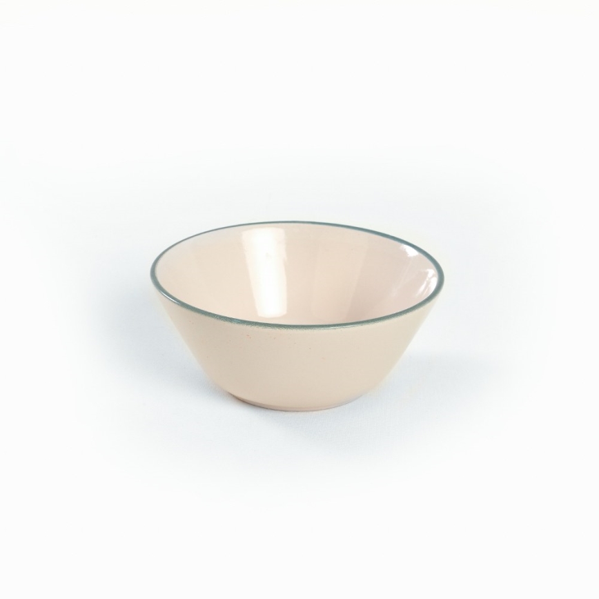 Jedálenská súprava 24 ks béžová/zelená/kamenina