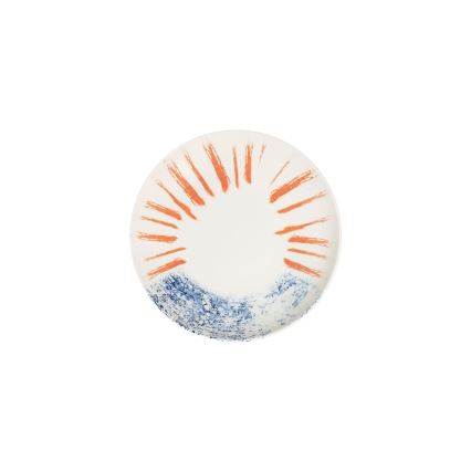 Jedálenská súprava 24 ks biela/červená/modrá /porcelán