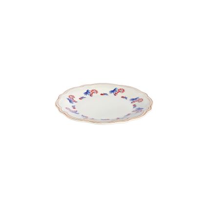Jedálenská súprava 24 ks biela/modrá/červená/porcelán