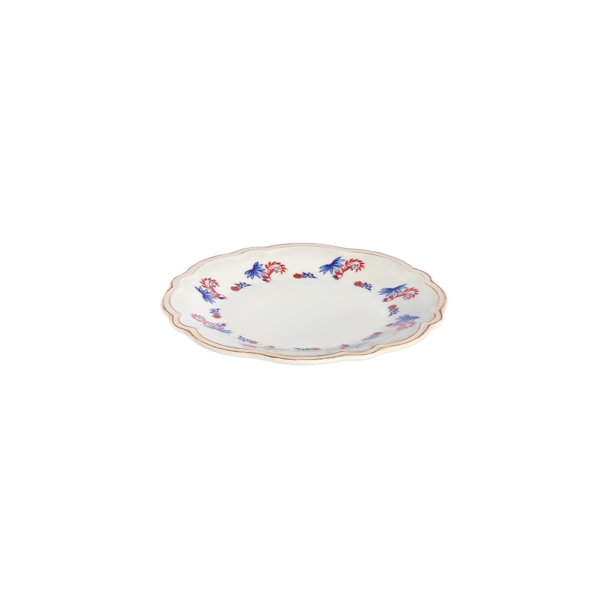 Jedálenská súprava 24 ks biela/modrá/červená/porcelán