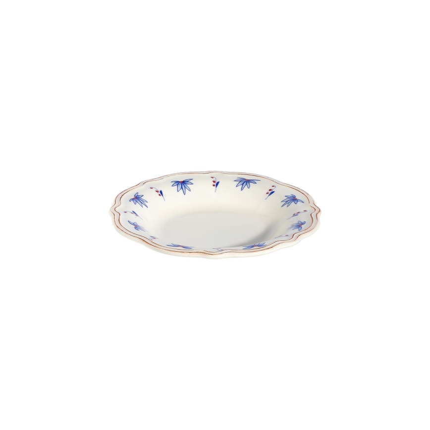 Jedálenská súprava 24 ks biela/modrá/červená/porcelán