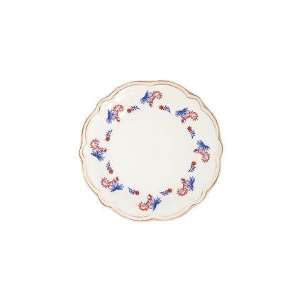 Jedálenská súprava 24 ks biela/modrá/červená/porcelán