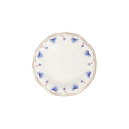 Jedálenská súprava 24 ks biela/modrá/červená/porcelán