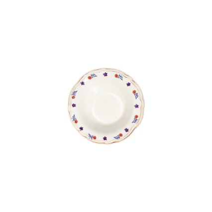 Jedálenská súprava 24 ks biela/modrá/červená/porcelán