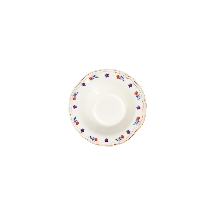 Jedálenská súprava 24 ks biela/modrá/červená/porcelán