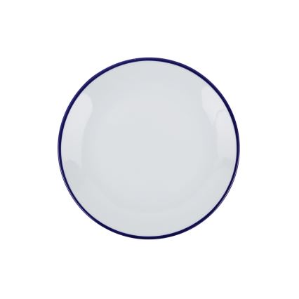 Jedálenská súprava 24 ks biela/modrá/porcelán