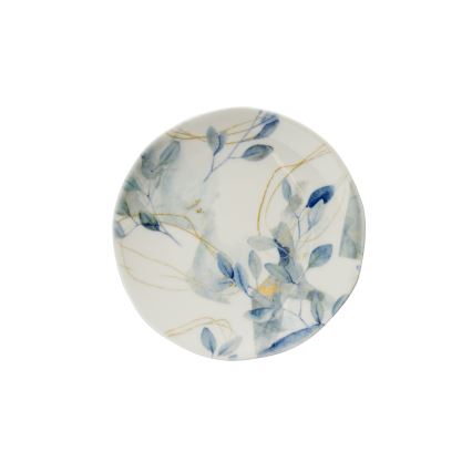 Jedálenská súprava 24 ks, biela/modrá, porcelán