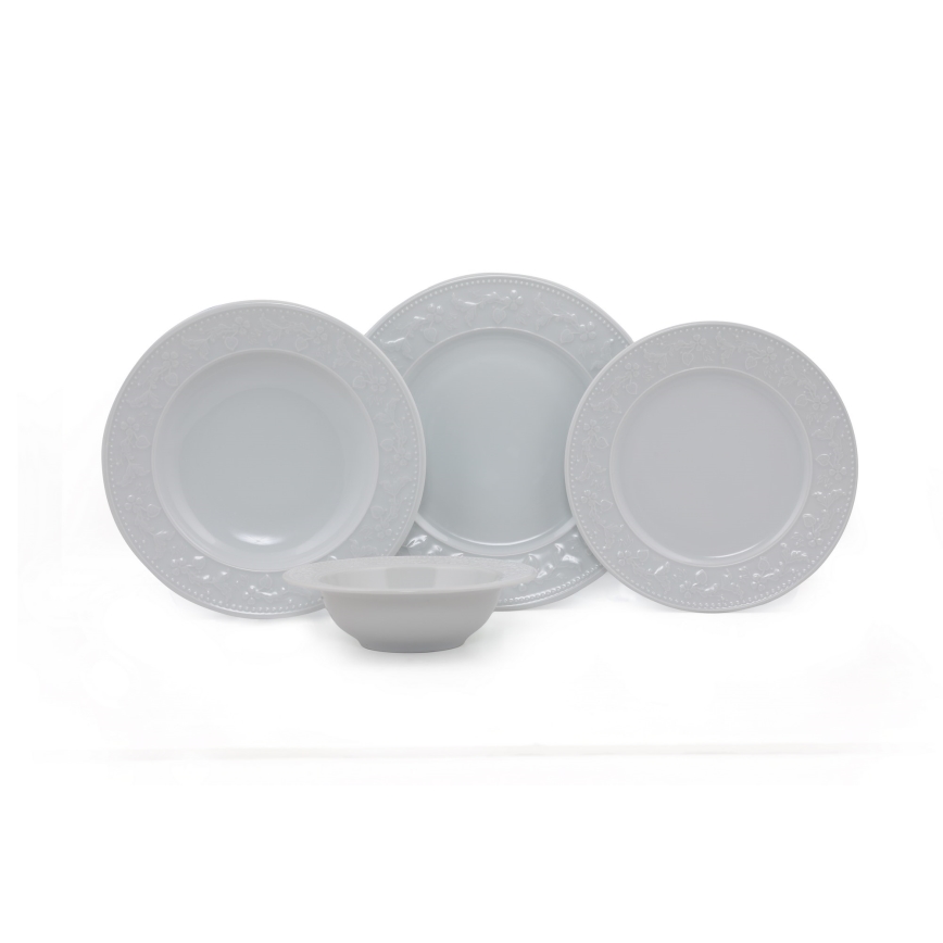 Jedálenská súprava 24 ks biela/porcelán