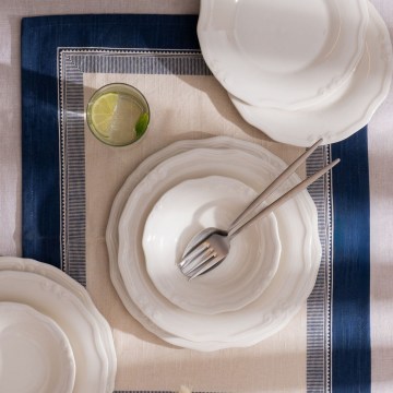 Jedálenská súprava 24 ks biela/porcelán