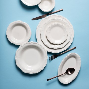 Jedálenská súprava 24 ks biela/porcelán