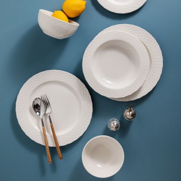 Jedálenská súprava 24 ks biela/porcelán