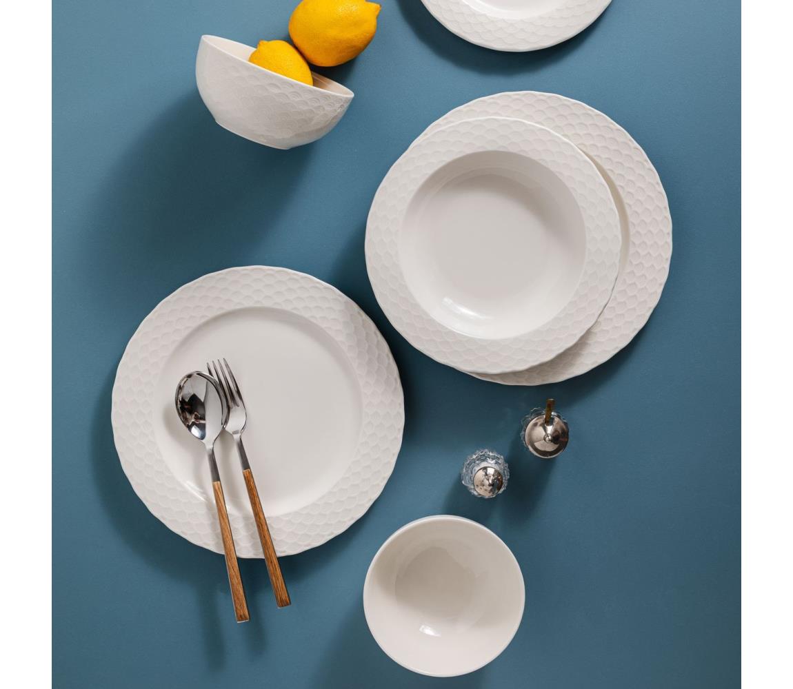 Jedálenská súprava 24 ks biela/porcelán 667PRS1106