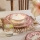 Jedálenská súprava 24 ks biela/ružová/porcelán