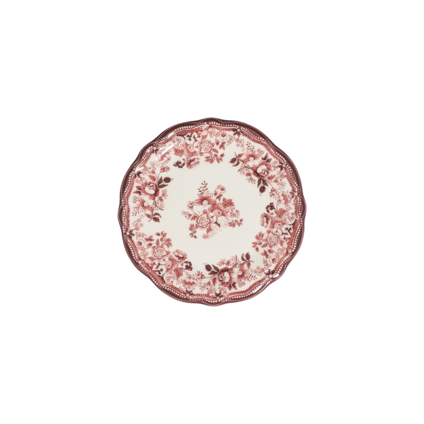 Jedálenská súprava 24 ks biela/ružová/porcelán
