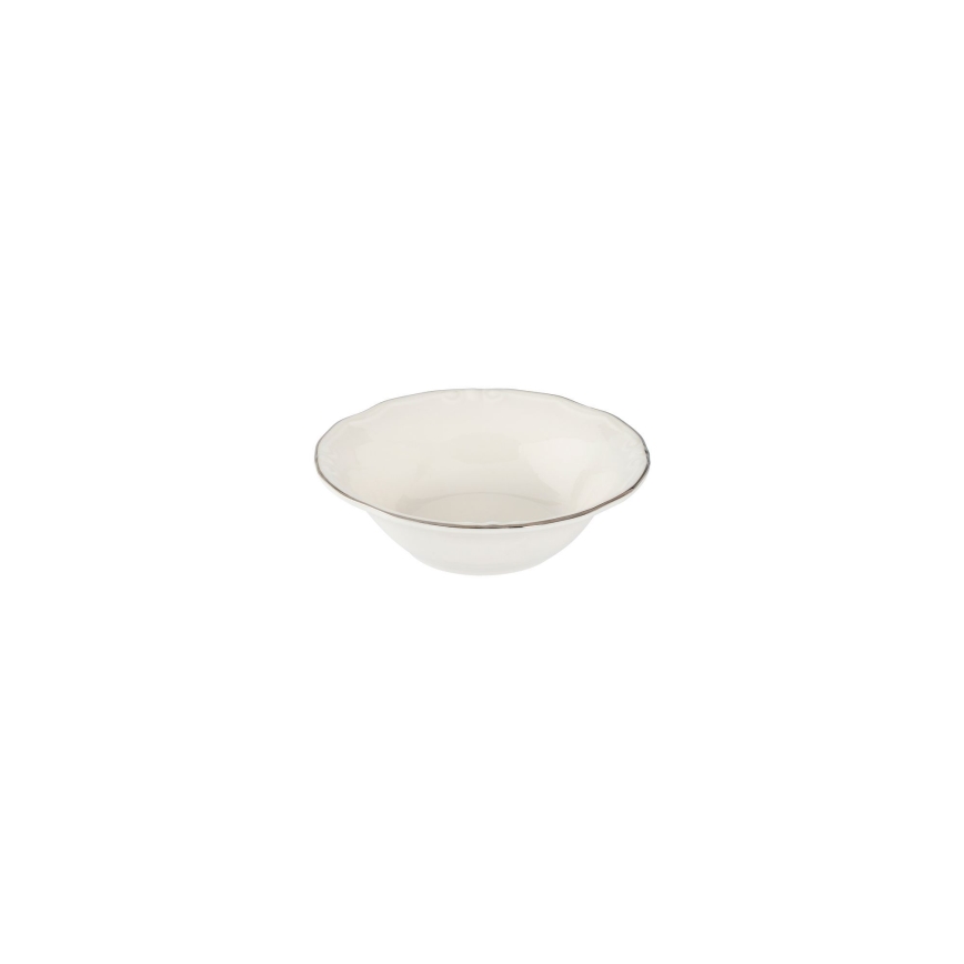 Jedálenská súprava 24 ks biela/strieborná/porcelán