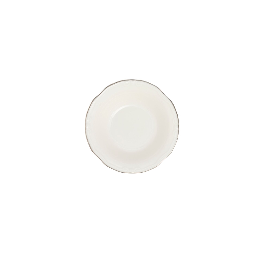 Jedálenská súprava 24 ks biela/strieborná/porcelán