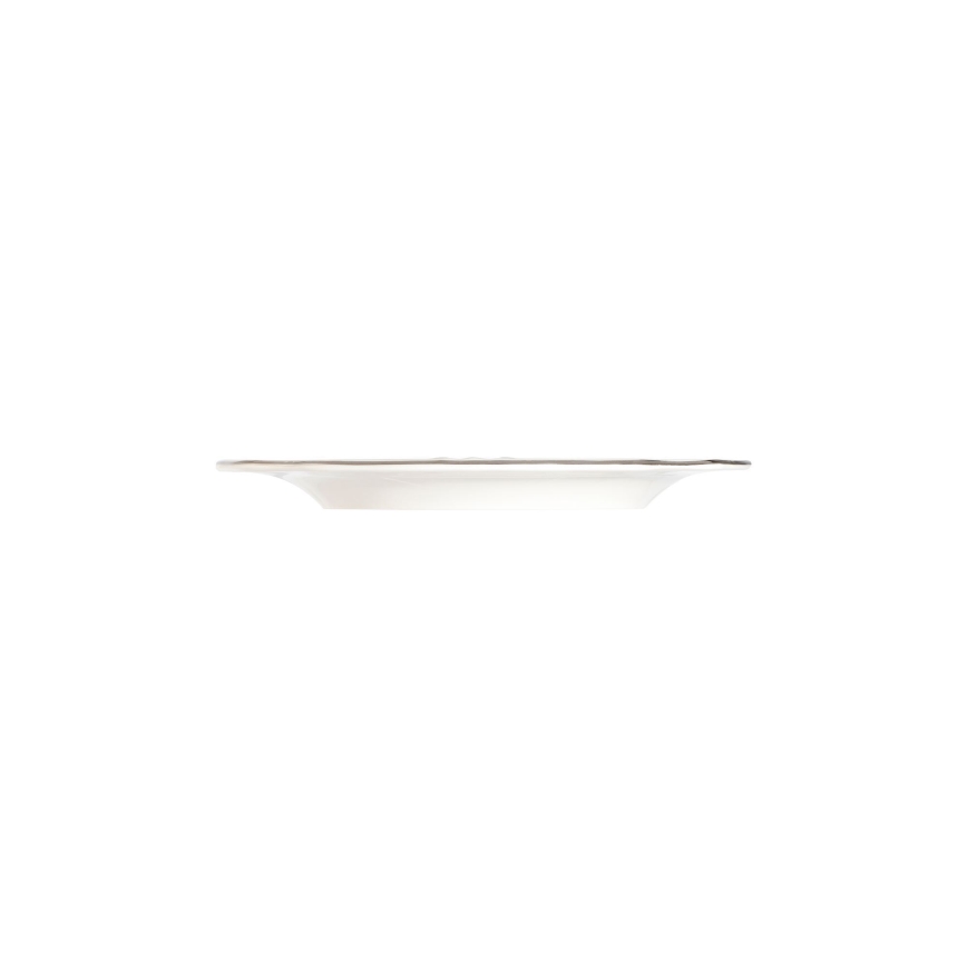 Jedálenská súprava 24 ks biela/strieborná/porcelán