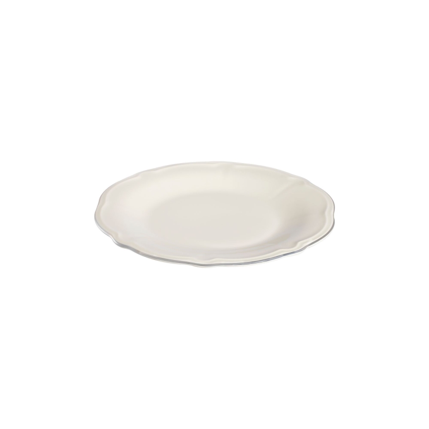Jedálenská súprava 24 ks biela/strieborná/porcelán
