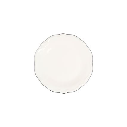 Jedálenská súprava 24 ks biela/strieborná/porcelán