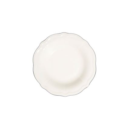 Jedálenská súprava 24 ks biela/strieborná/porcelán