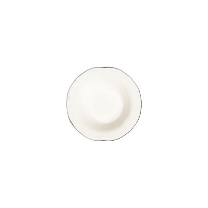 Jedálenská súprava 24 ks biela/strieborná/porcelán