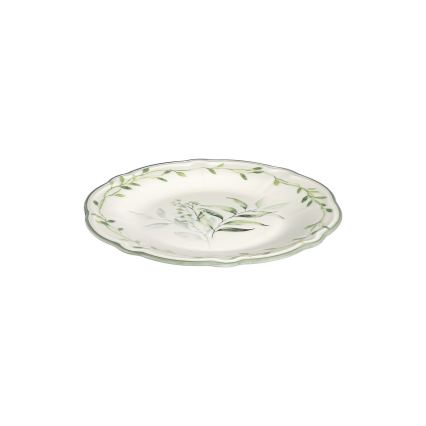 Jedálenská súprava 24 ks biela/zelená/porcelán