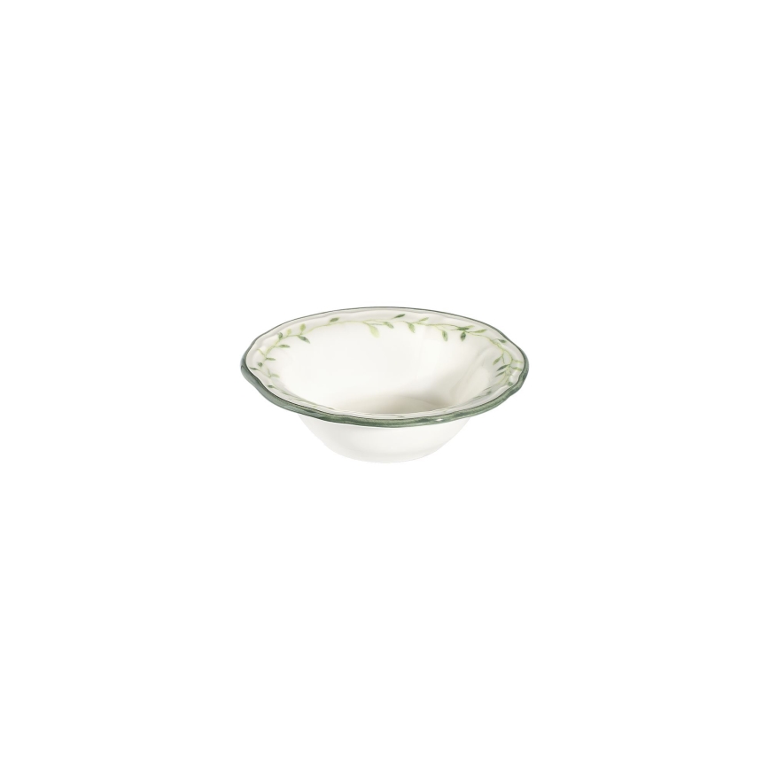 Jedálenská súprava 24 ks biela/zelená/porcelán