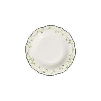 Jedálenská súprava 24 ks biela/zelená/porcelán