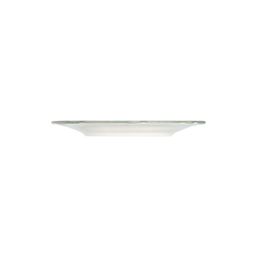 Jedálenská súprava 24 ks biela/zelená/porcelán
