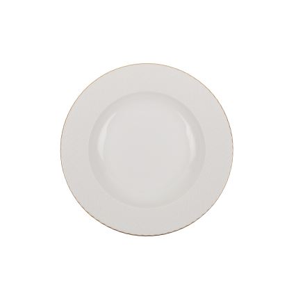 Jedálenská súprava 24 ks biela/zlatá/porcelán