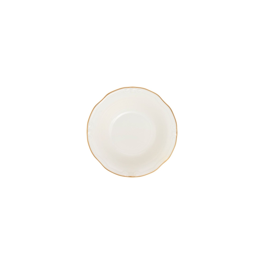 Jedálenská súprava 24 ks biela/zlatá/porcelán