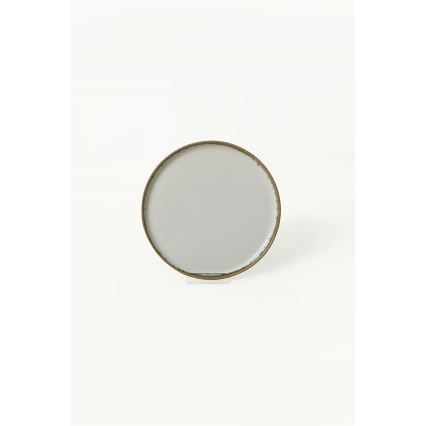 Jedálenská súprava 24 ks krémová/hnedá/keramika