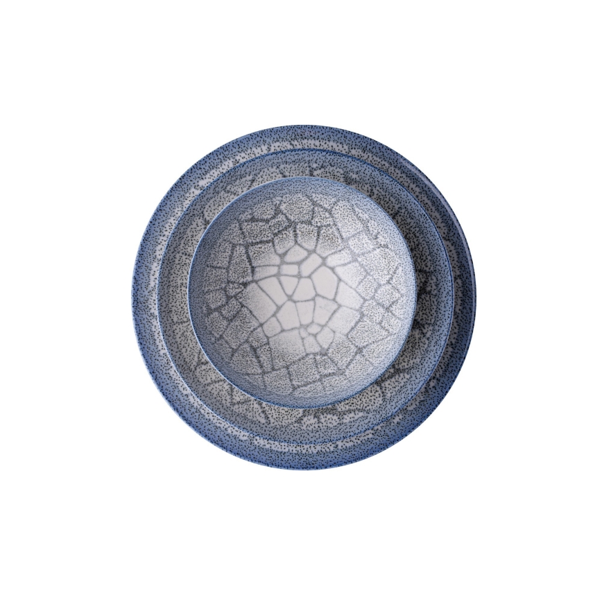 Jedálenská súprava 24 ks modrá/porcelán