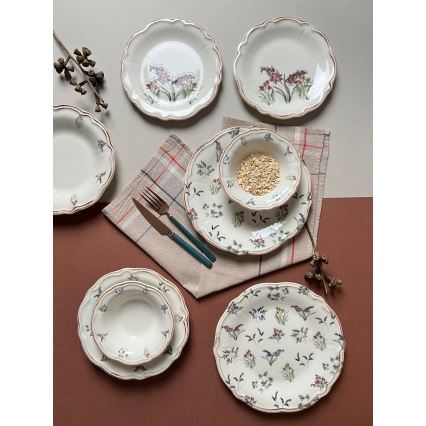 Jedálenská súprava 24 ks pestrofarebná/porcelán