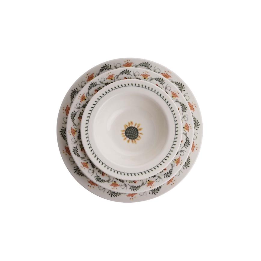 Jedálenská súprava 24 ks pestrofarebná/porcelán