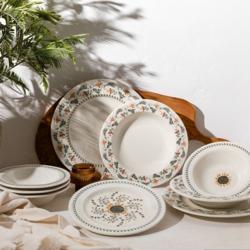 Jedálenská súprava 24 ks pestrofarebná/porcelán