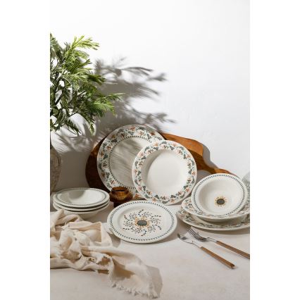 Jedálenská súprava 24 ks pestrofarebná/porcelán