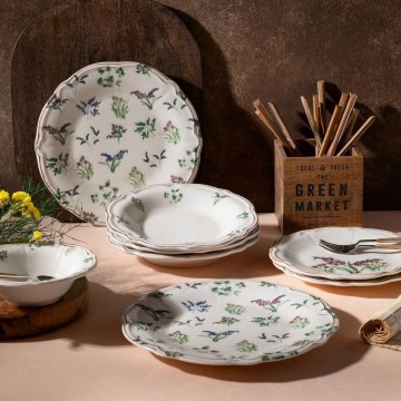 Jedálenská súprava 24 ks pestrofarebná/porcelán
