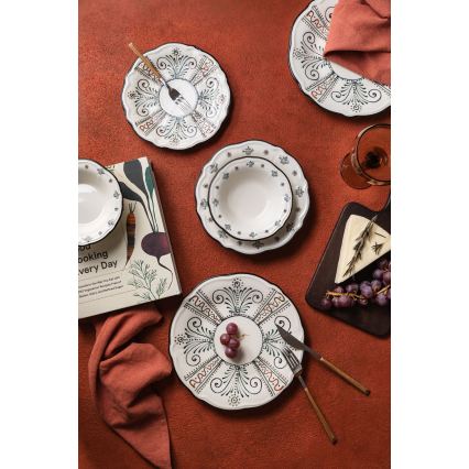 Jedálenská súprava 24 ks pestrofarebná/porcelán