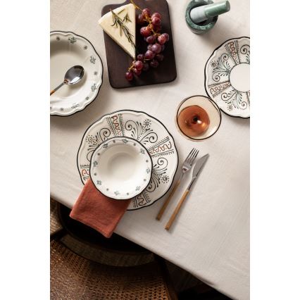 Jedálenská súprava 24 ks pestrofarebná/porcelán