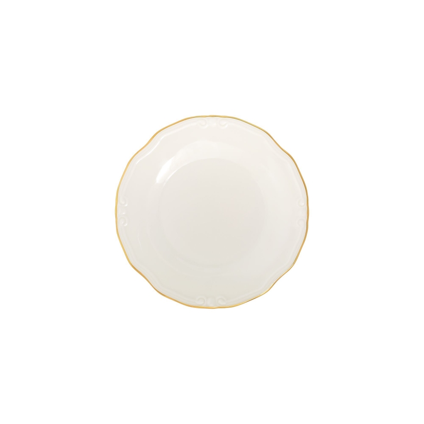 Jedálenská súprava 53 ks biela/zlatá/porcelán