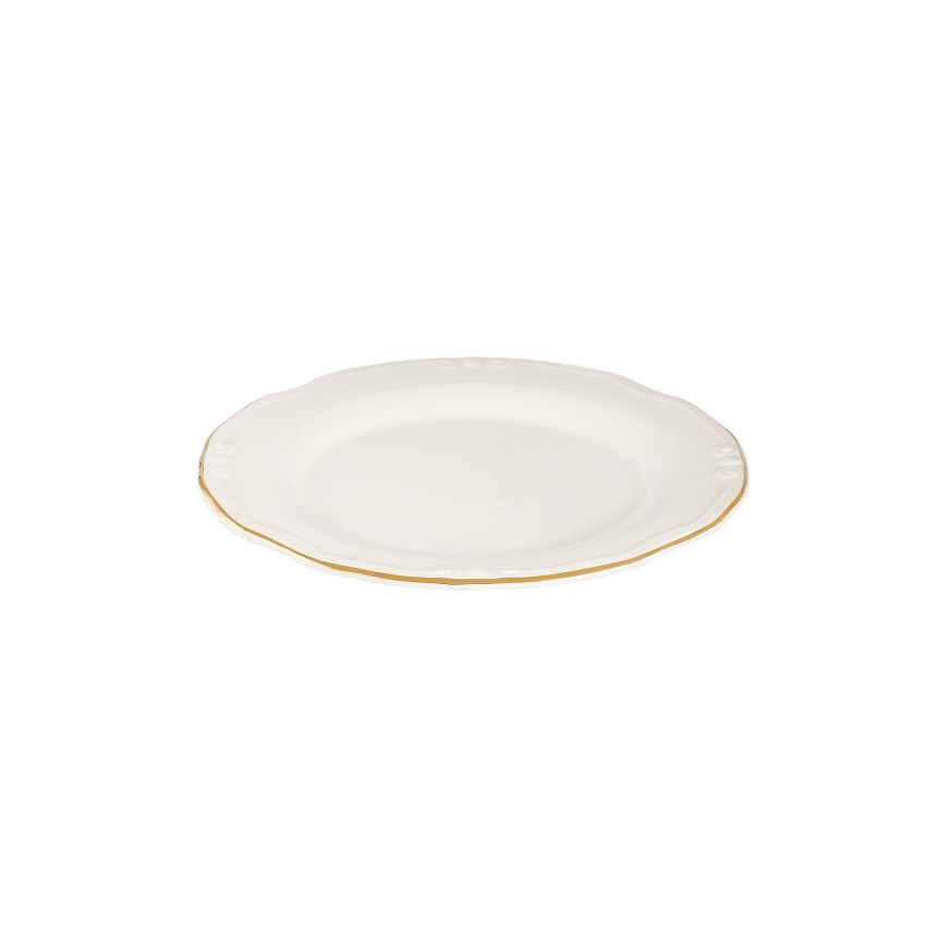 Jedálenská súprava 53 ks biela/zlatá/porcelán