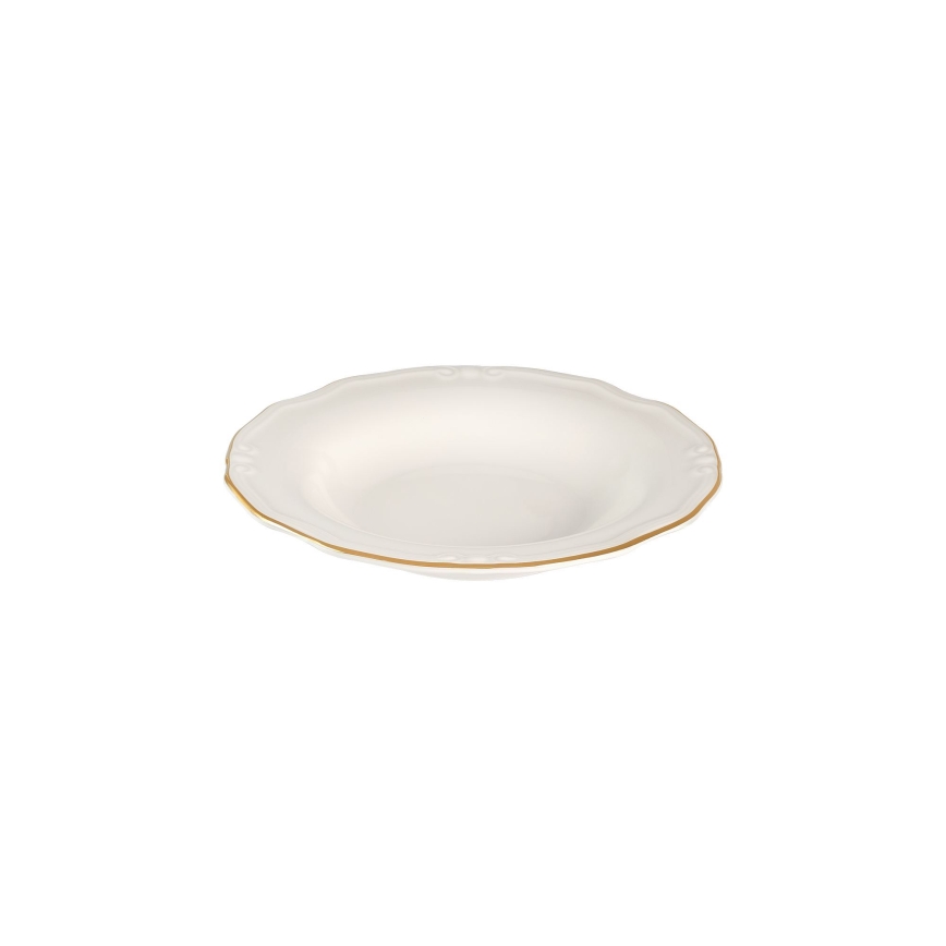 Jedálenská súprava 53 ks biela/zlatá/porcelán