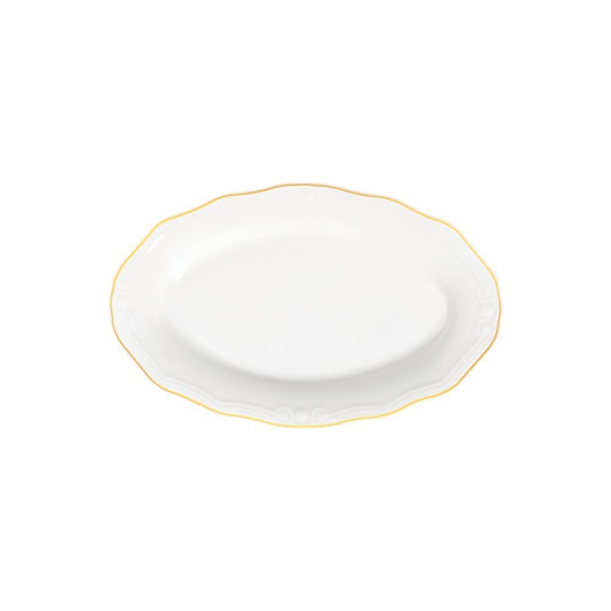 Jedálenská súprava 53 ks biela/zlatá/porcelán