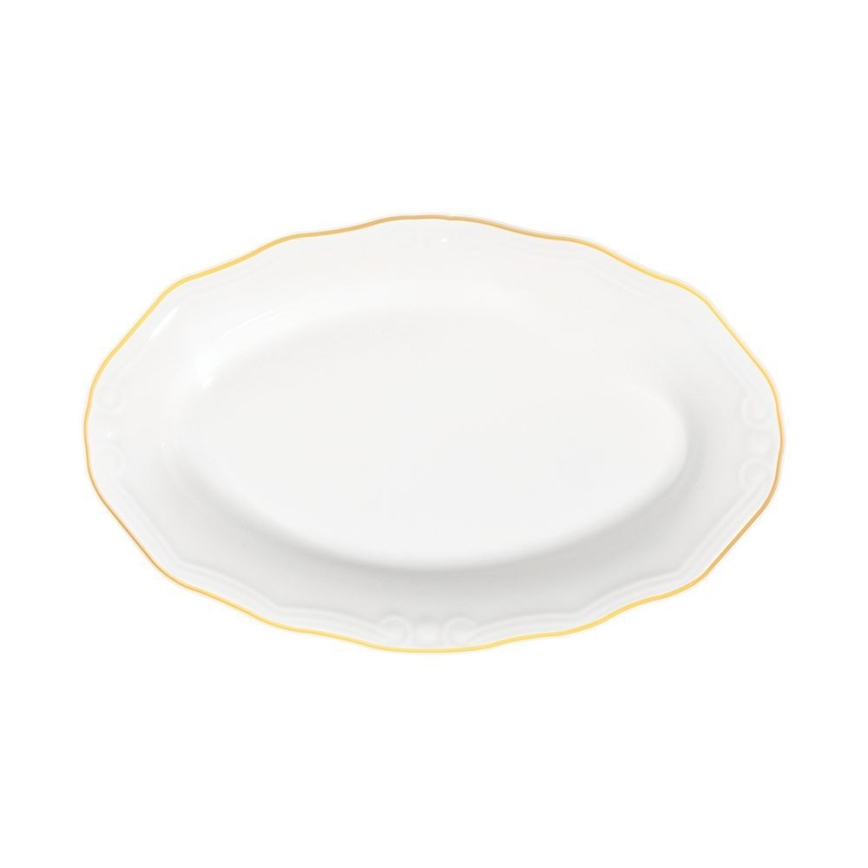 Jedálenská súprava 53 ks biela/zlatá/porcelán
