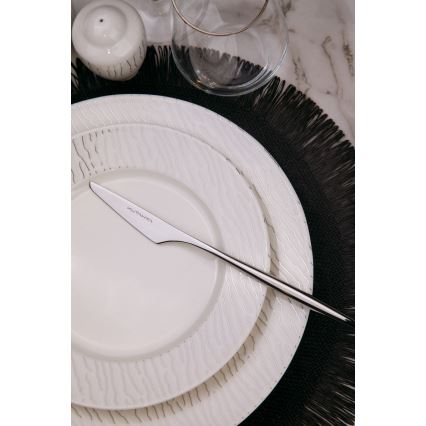 Jedálenská súprava 62 ks biela/strieborná/porcelán