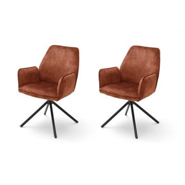 Jedálenské stoličky NEXORO, 2 ks, červené