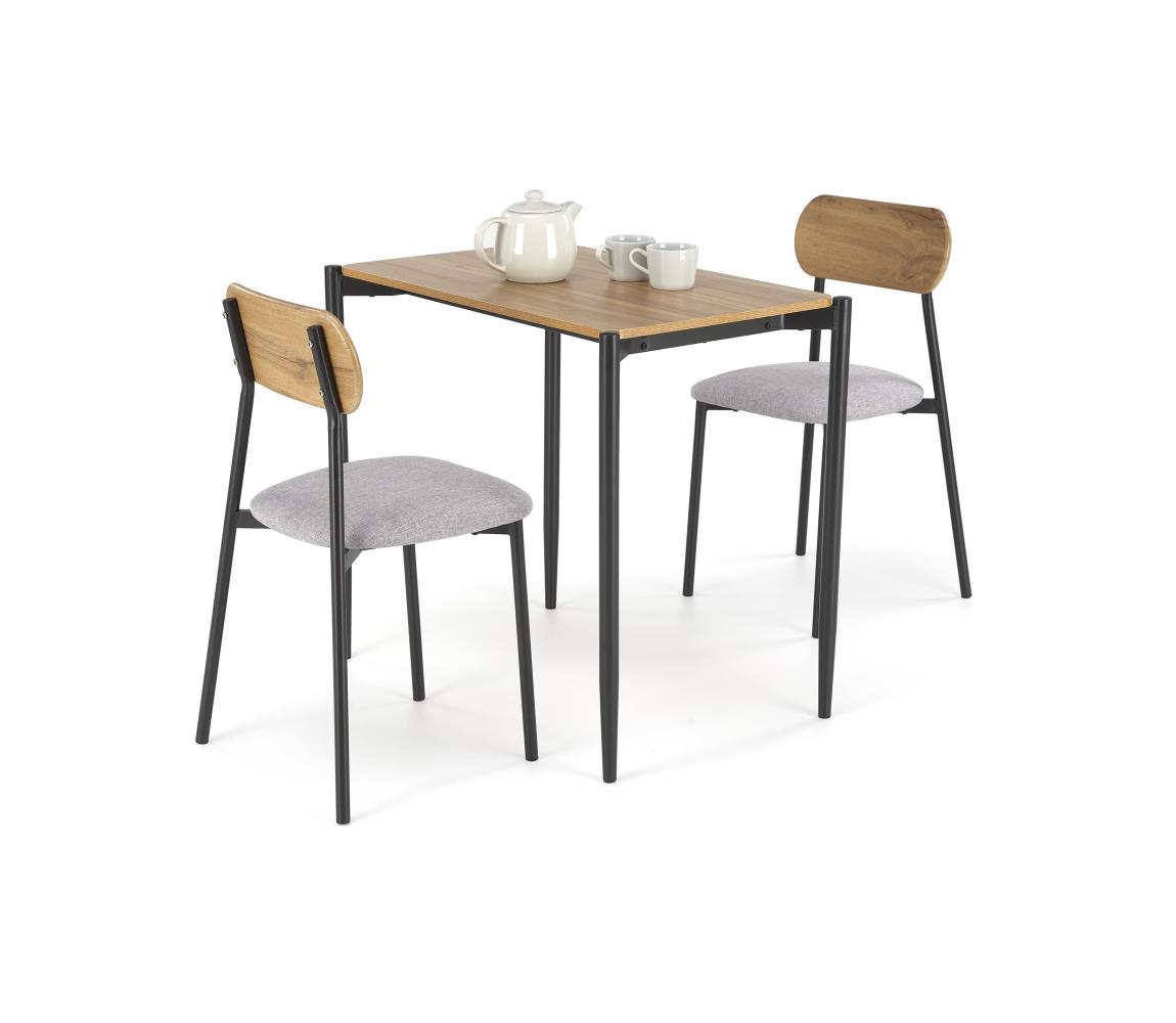 Halmar Jedálenský set NANDO 84x54 cm sivý/hnedý/čierny V-CH-NANDO-ZESTAW