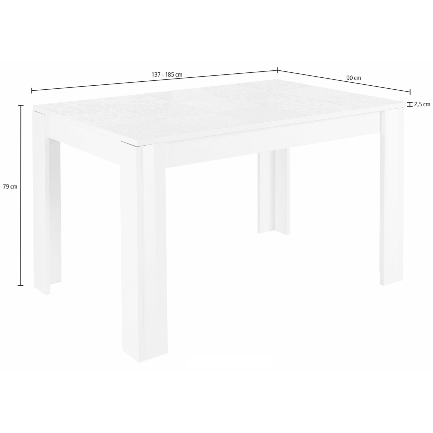 Jedálenský stôl ARIA biely