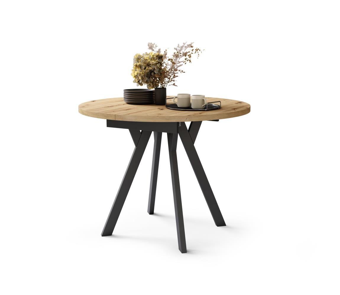 Jedálenský stôl ARTUR dub artisan/čierny 5903631916458